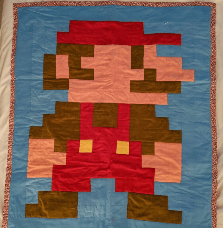 kathleen habbley super mario quilt design